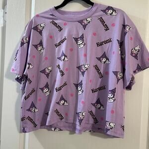 Sanrio Kuromi purple crop shirt XL
